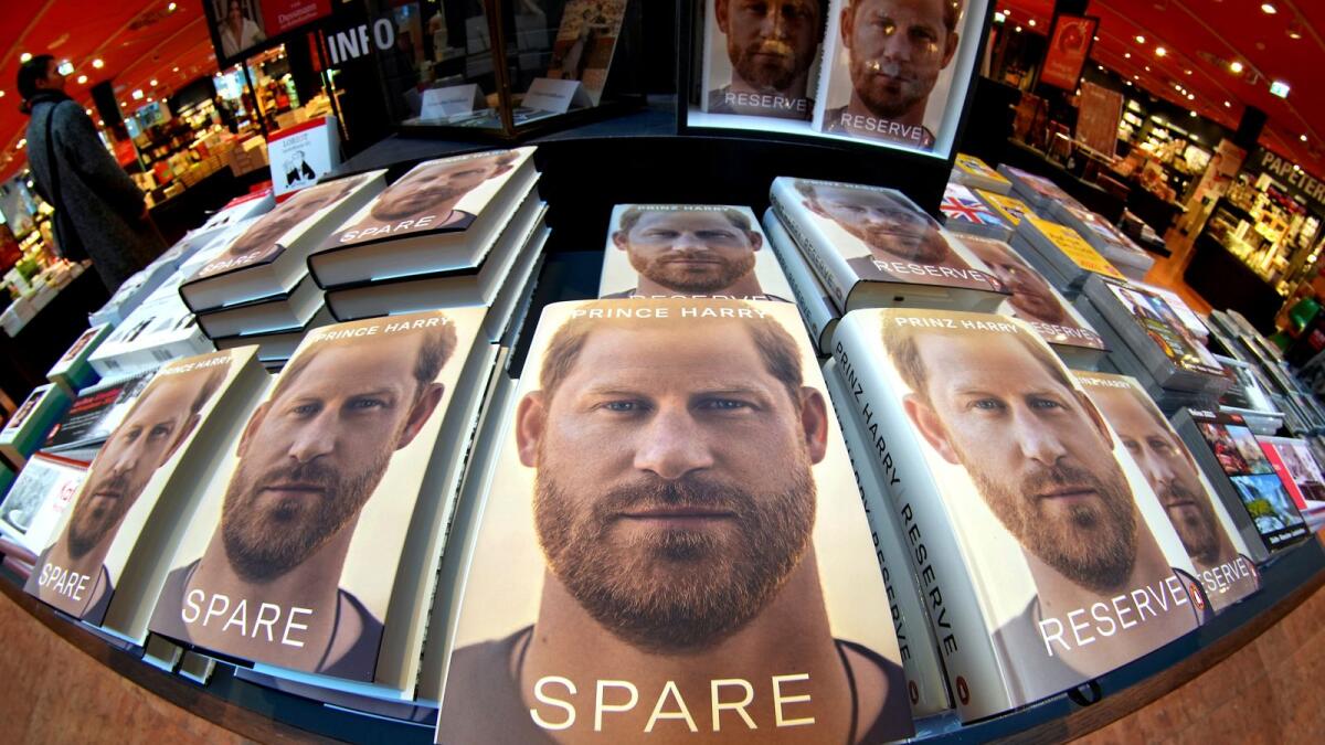 Copies of the new book by Prince Harry called 'Spare' are displayed at a book store in Berlin, Germany, Tuesday, Jan. 10, 2023. — AP file