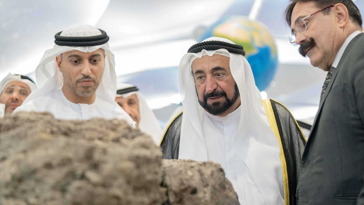 His Highness Sheikh Dr Sultan bin Muhammad Al Qasimi, Member of the Supreme Council and Ruler of Sharjah, during the launch of the UAE Meteor Monitoring Network. — Wam