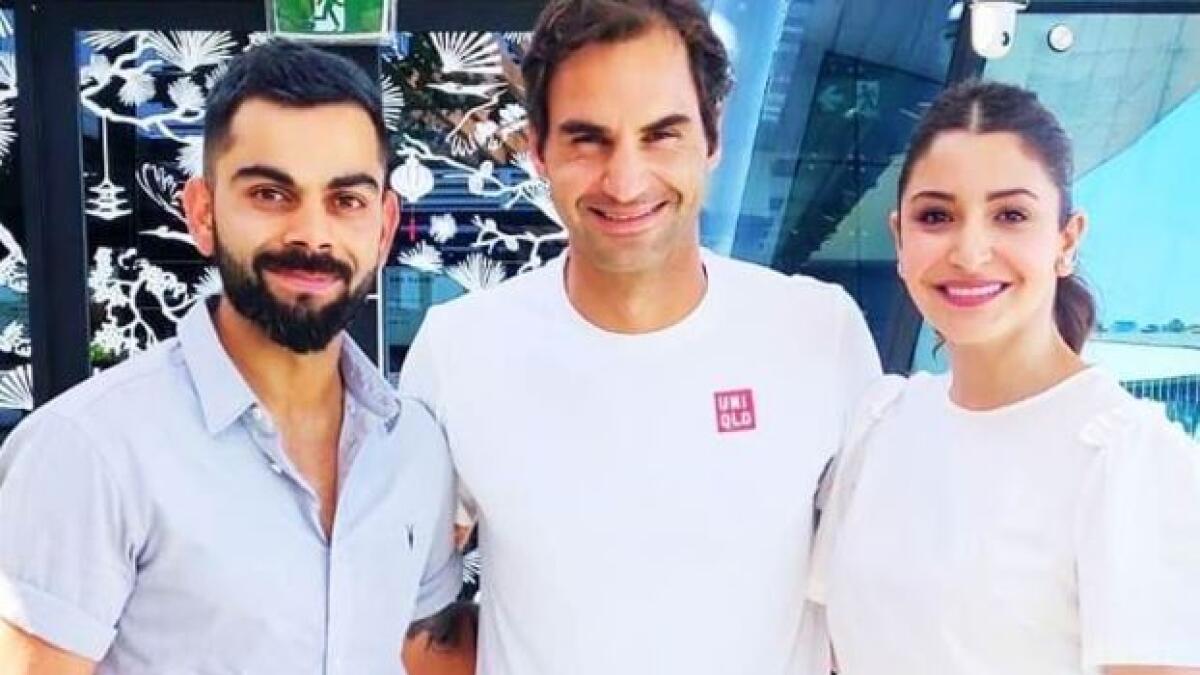 Virat Kohli and wife Anushka Sharma met Roger Federer at the 2019 Australian Open (Virat Kohli Instagram page)