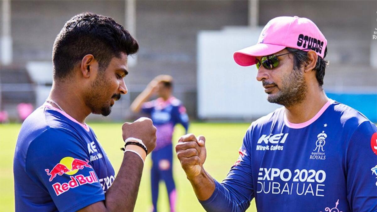 Newly-appointed skipper Sanju Samson (left) was the team’s highest run-scorer in the last edition, accumulating 375 runs from 14 matches. — Rajasthan Royals Twitter