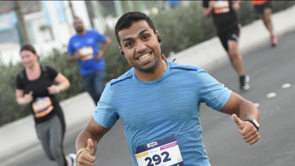 Jitendra Singh has taken part in premier marathon events in the UAE. (Supplied photo)