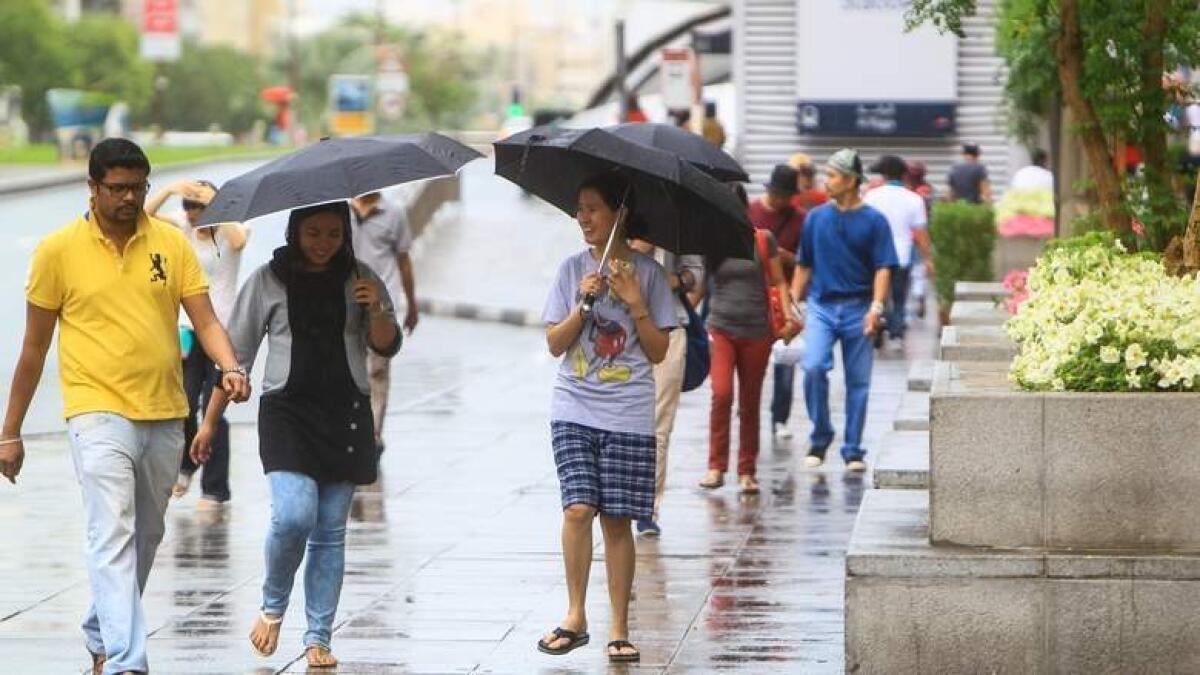 Rain hits parts of UAE, rough winds forecasted