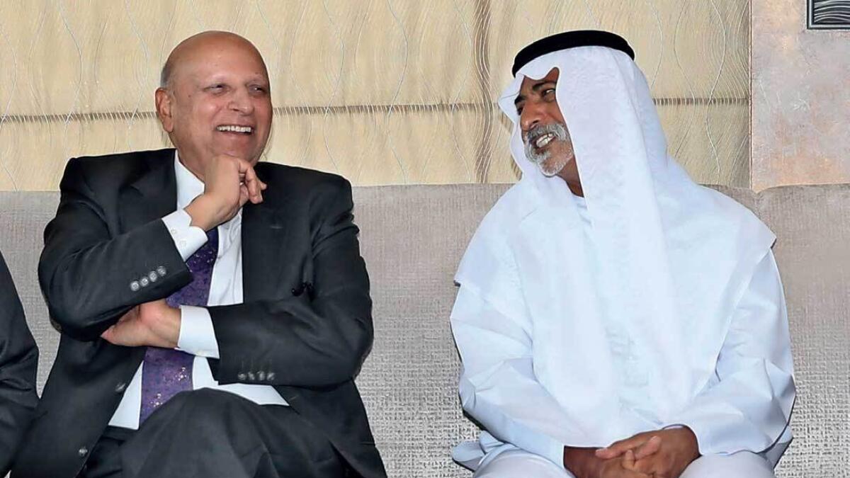 UAE’s Minister of Tolerance Sheikh Nahyan bin Mubarak Al Nahyan met Punjab Governor Chaudhry Sarwar in Abu Dhabi on Sunday. The two sides discussed ties between the UAE and Pakistan and ways of developing them in various fields. — Wam