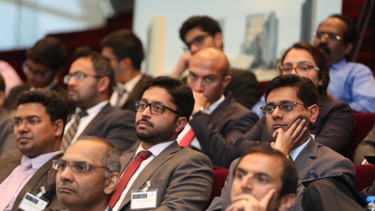 Delegates attend the Startup India Summit in Abu Dhabi.