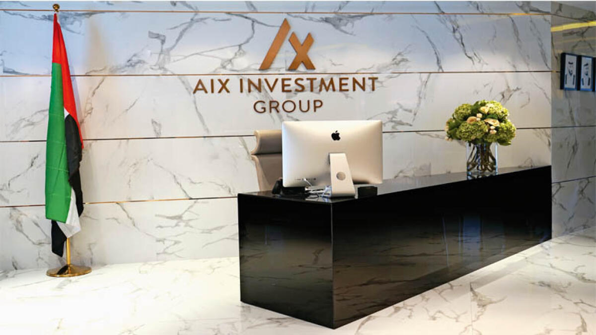 AIX Investment Group office in Burj Khalifa, Dubai.