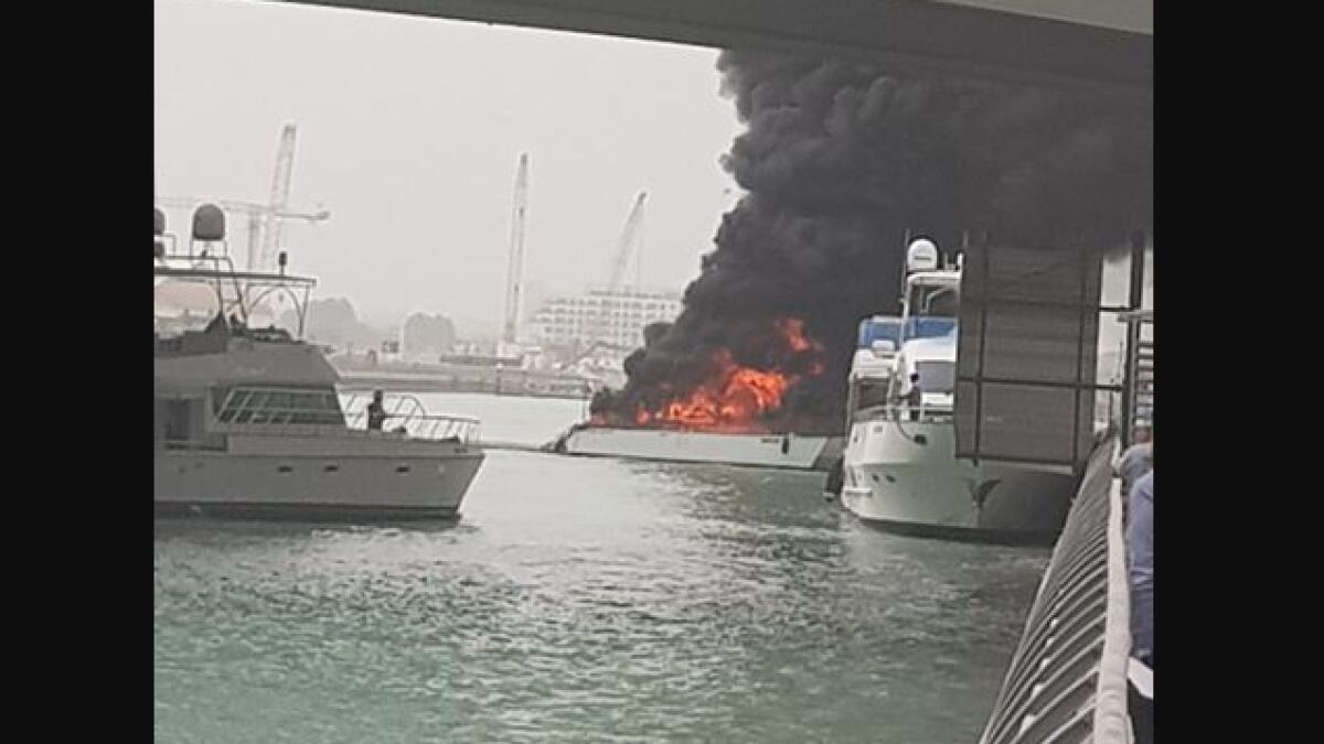 Boat gutted in Dubai Marina fire, situation under control