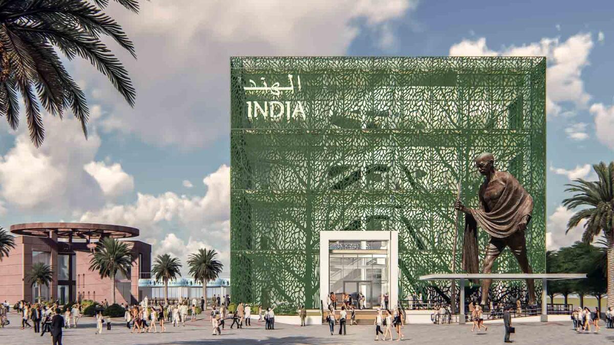 India's Expo pavilion is a state-of-the-art building, one of the largest pavilions at the event and one of the three that would remain for posterity.