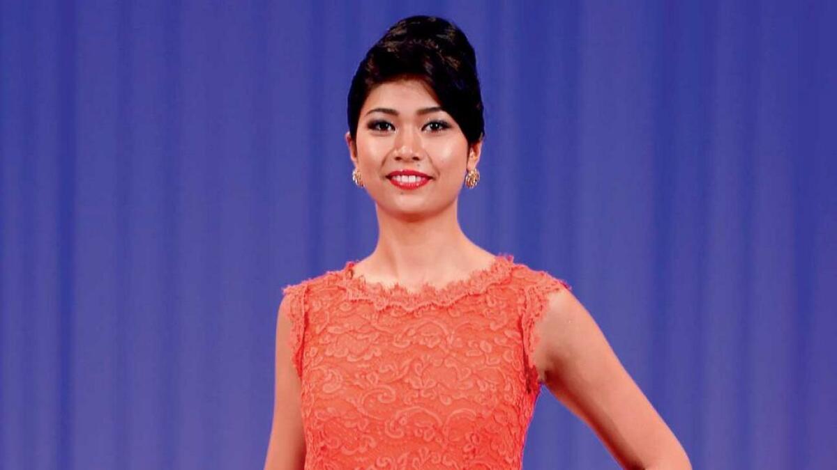 STILL TRYING TO FIT IN: Priyanka Yoshikawa, who was recently crowned Miss World Japan 2016 