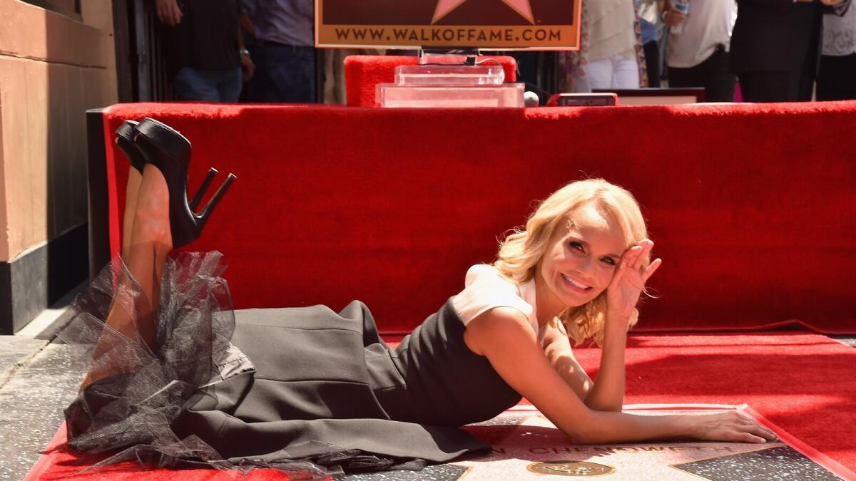 HOLLYWOOD, CA - JULY 24: Actress/singer Kristin Chenoweth attends a ceremony honoring her with the 2,555th star on the Hollywood Walk of Fame on July 24, 2015 in Hollywood, California.   Alberto E. Rodriguez/Getty Images/AFP== FOR NEWSPAPERS, INTERNET, TELCOS &amp; TELEVISION USE ONLY ==