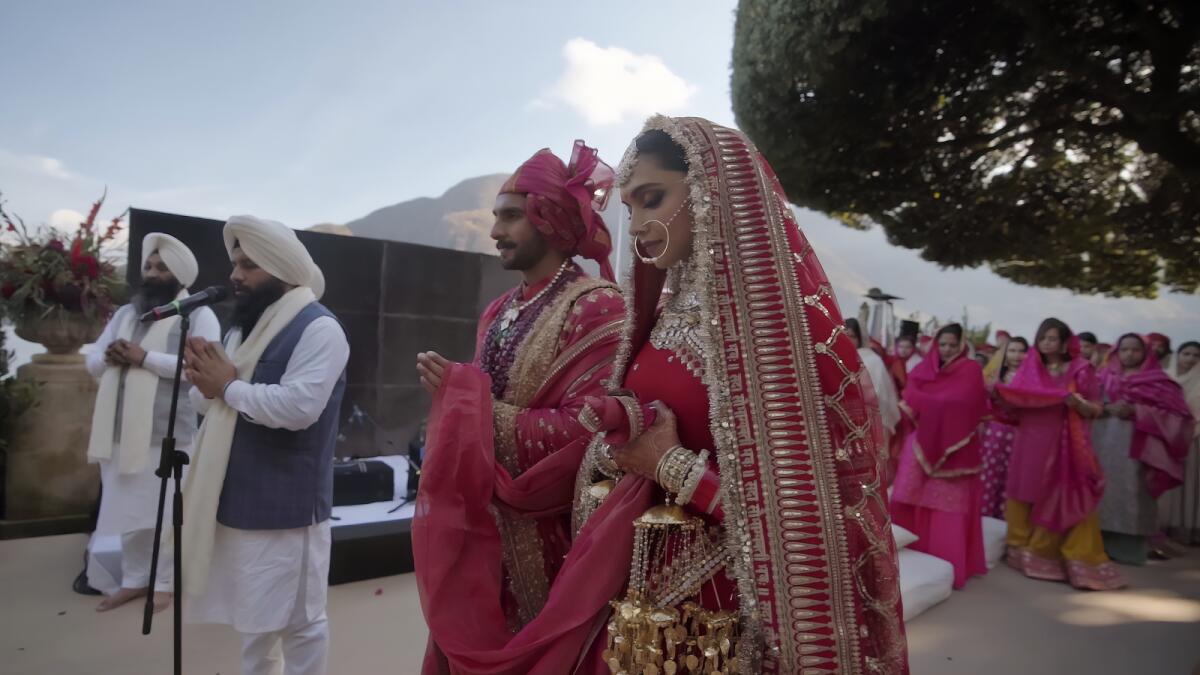 A still from Ranveer Singh and Deepika Padukone's wedding video