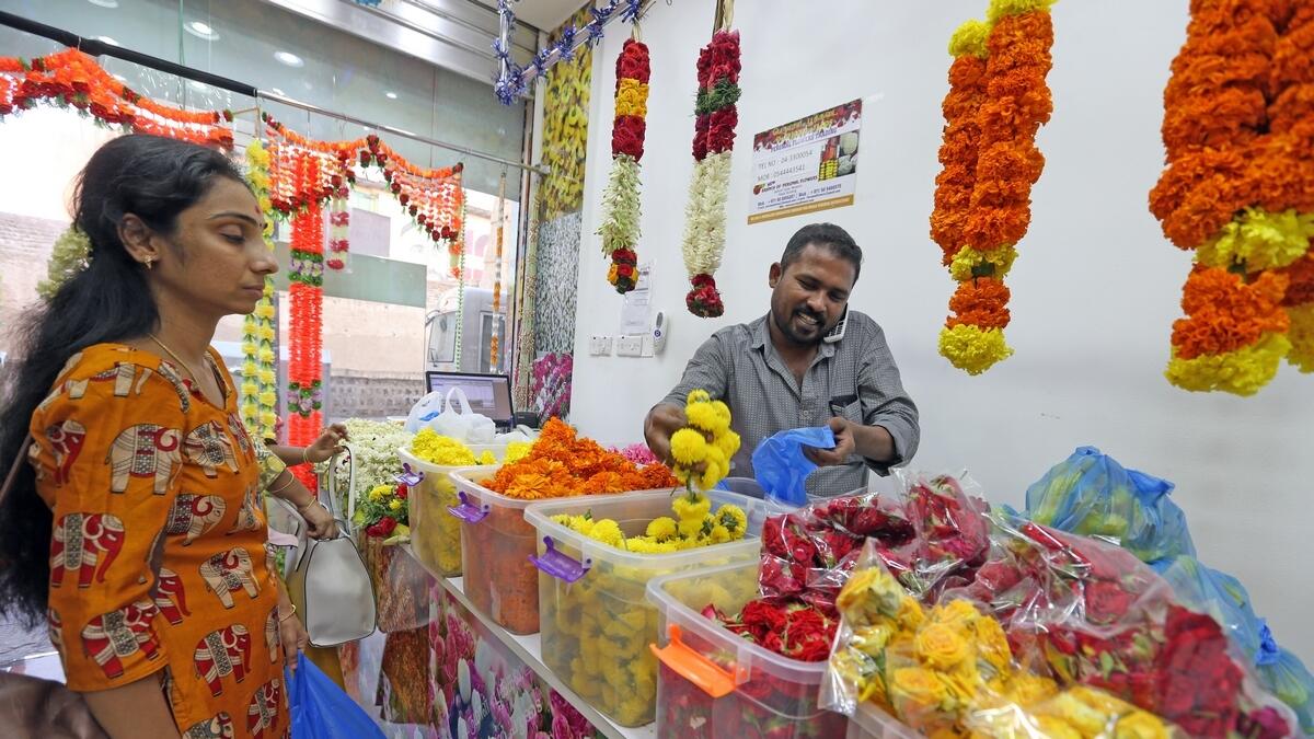 Aside from the massive gold and textile stores, it is the nondescript little hole in the wall shops selling jasmine flowers, incense sticks and trinkets that genuinely add a South Asian flair to Meena Bazaar.  Photo by Dhes Handumon