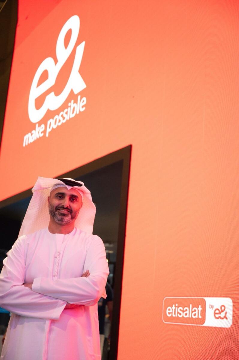 Masood M. Sharif Mahmood, CEO Etisalat by e&amp;, at Gitex 2022. Photo by Shihab
