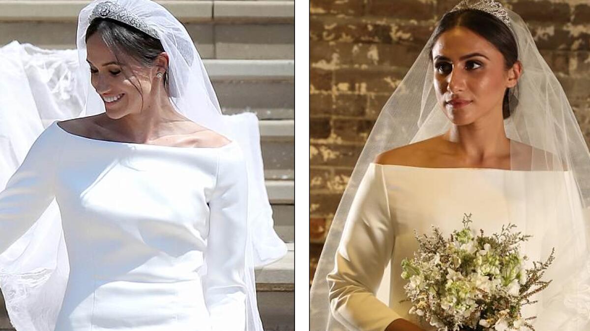 Meghan Markles £200,000 royal wedding dress recreated for just Dh1,900