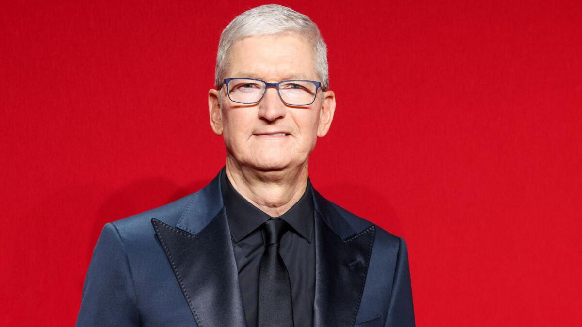 Tim Cook will also meet India's Deputy IT Minister Rajeev Chandrasekha, according to a source. — Reuters