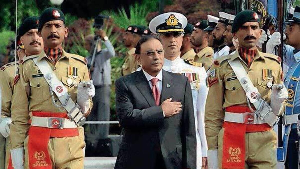 IN AND OUT: PPP co-chairman Asif Zardari has witnessed many ups and downs in his political career. - File photo