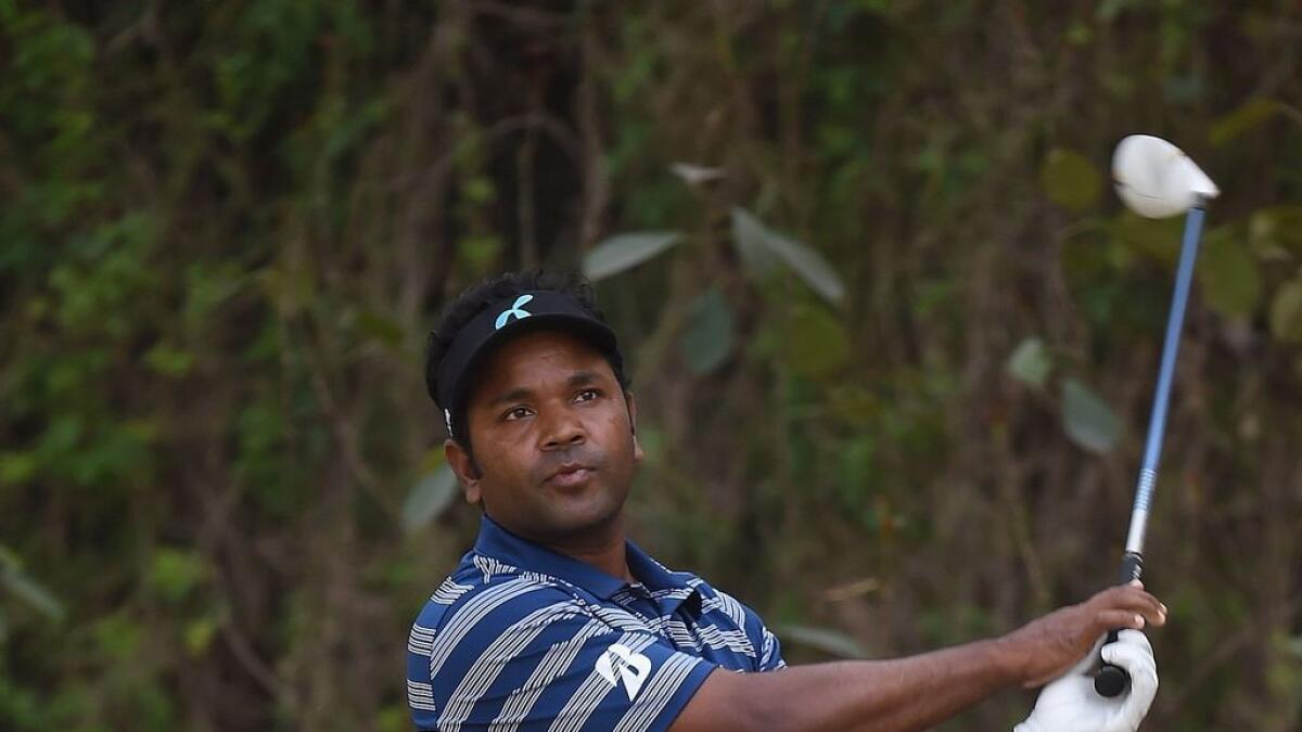 Bangladesh golfer Siddikur Rahman hitting a shot 