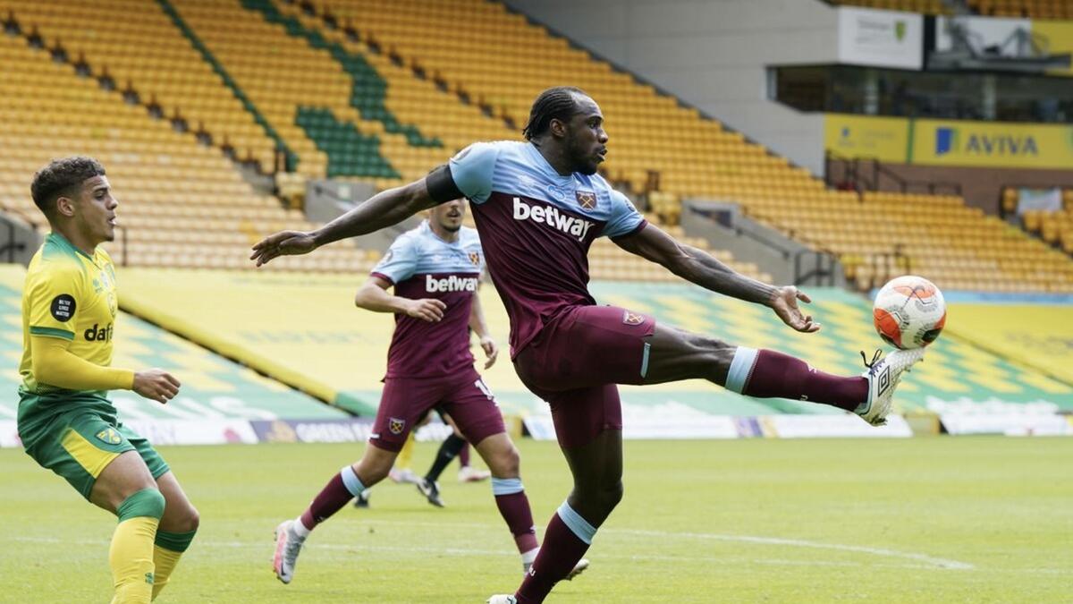 West Ham United's Michail Antonio in action. - Reuters