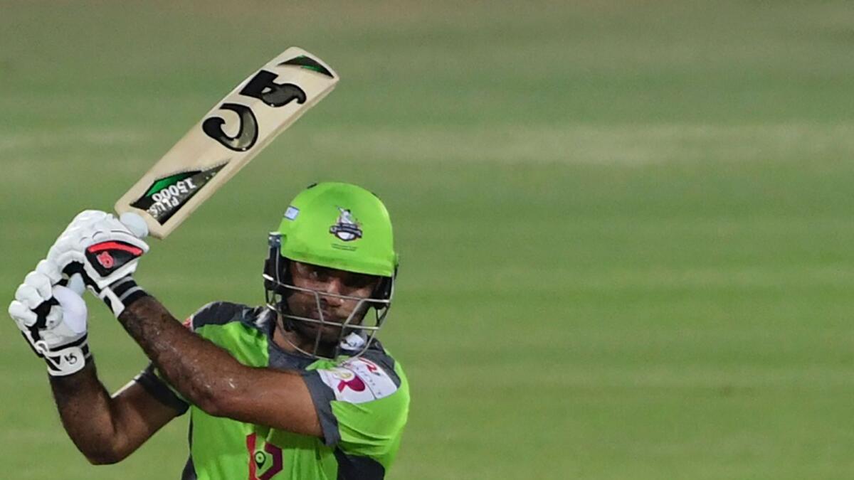 Fakhar Zaman hit a brilliant unbeaten 82 to fire Lahore Qalandars to victory. — AFP