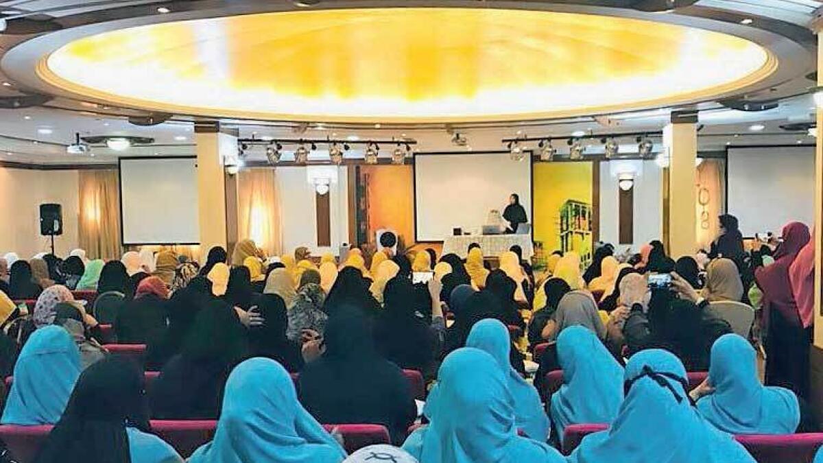 Dr Farhat Hashmi speaks at a session at the Dubai Women’s Association. — Supplied photo