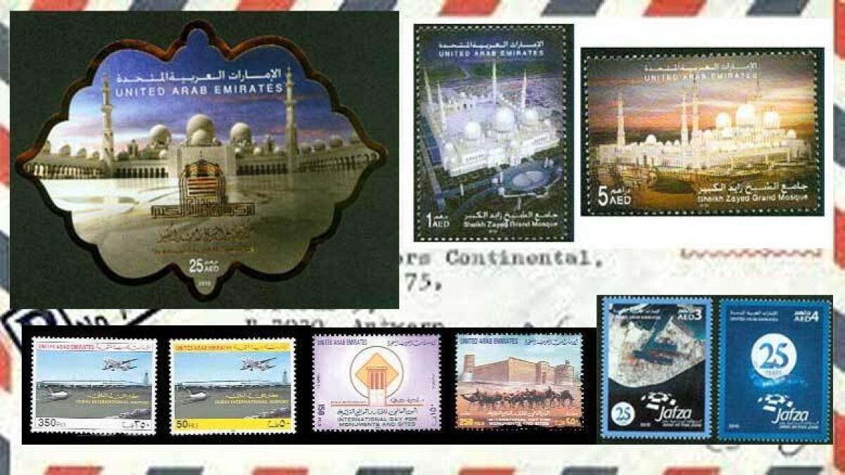 Postage stamps on UAEs iconic landmarks 
