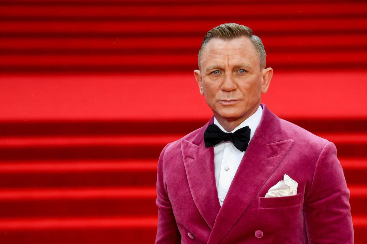 Cast member Daniel Craig poses during the world premiere of the new James Bond film 'No Time To Die'. Photo: Reuters