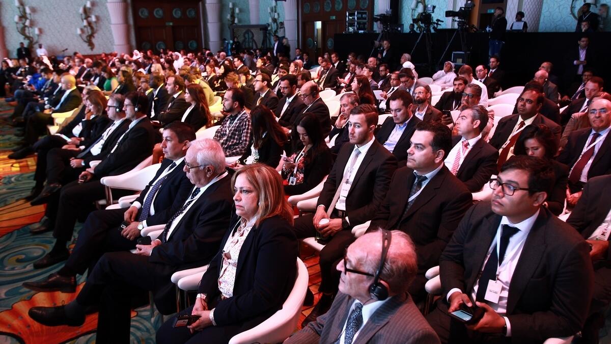 Delegates attend the Global Business Forum Latin America 2018 in Dubai on Tuesday.