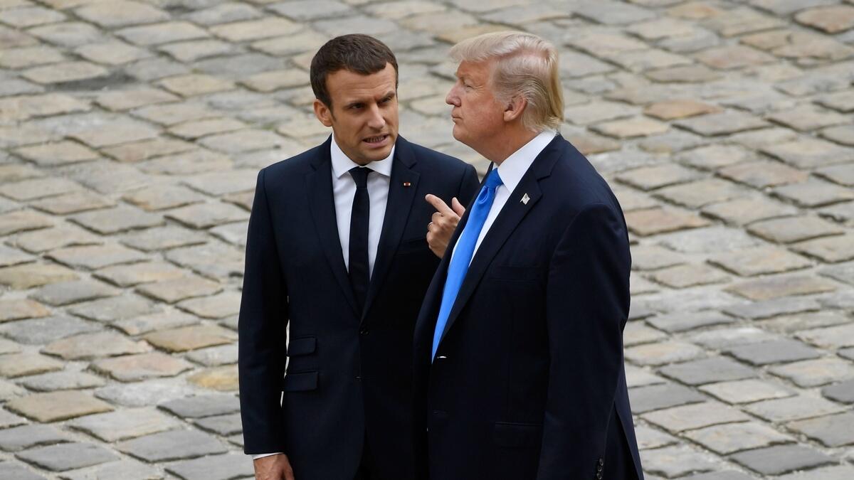 Macron riled at Trumps good shape comment
