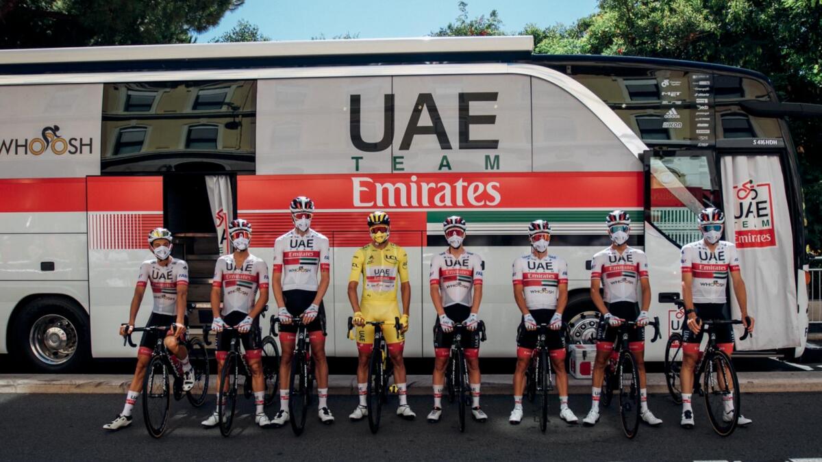 Members of the UAE Team Emirates. (Supplied photo)