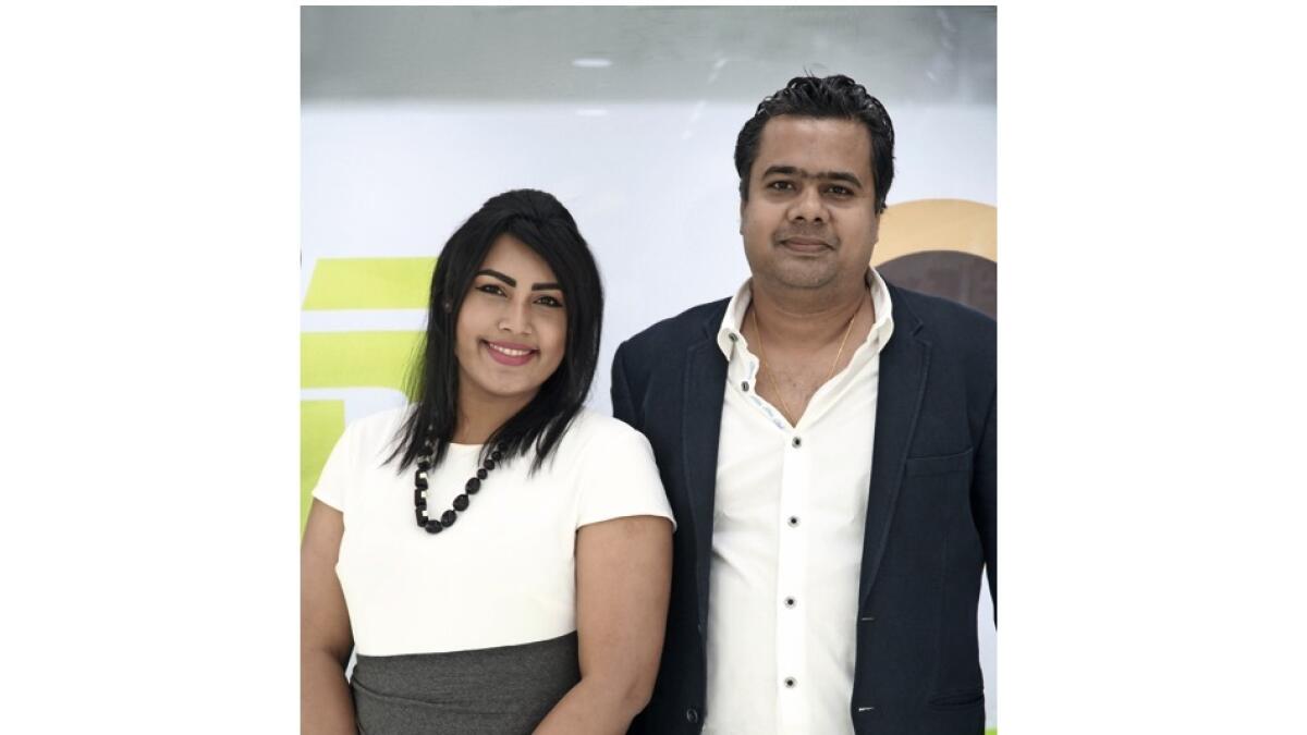 Amit Singhal, co-owner and director of Global Packaging FZE with wife Esha Singhal, who is also his partner in sister concern, L&amp;K International FZC