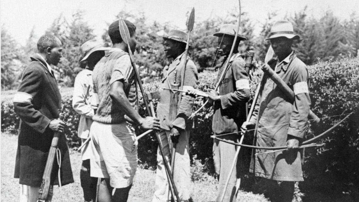 Kenya's tribal men who fought against British colonial rule in 1952.  — AFP file