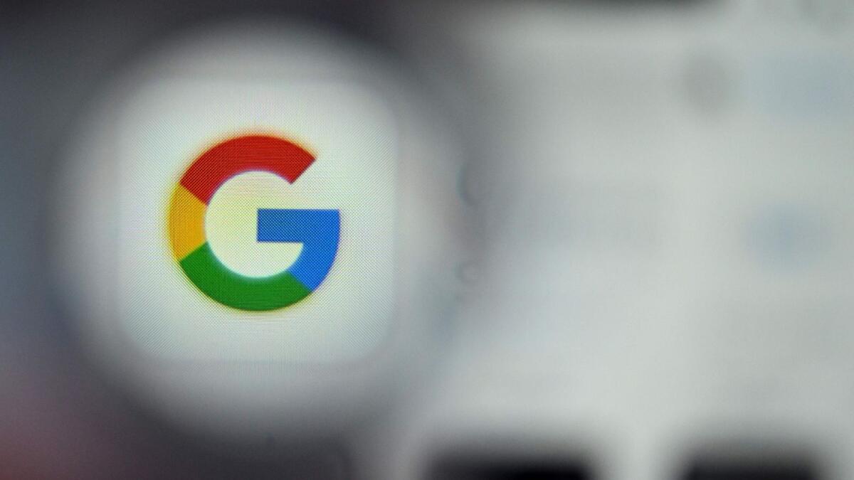 The logo of Google displayed on a smartphone screen. — AFP file
