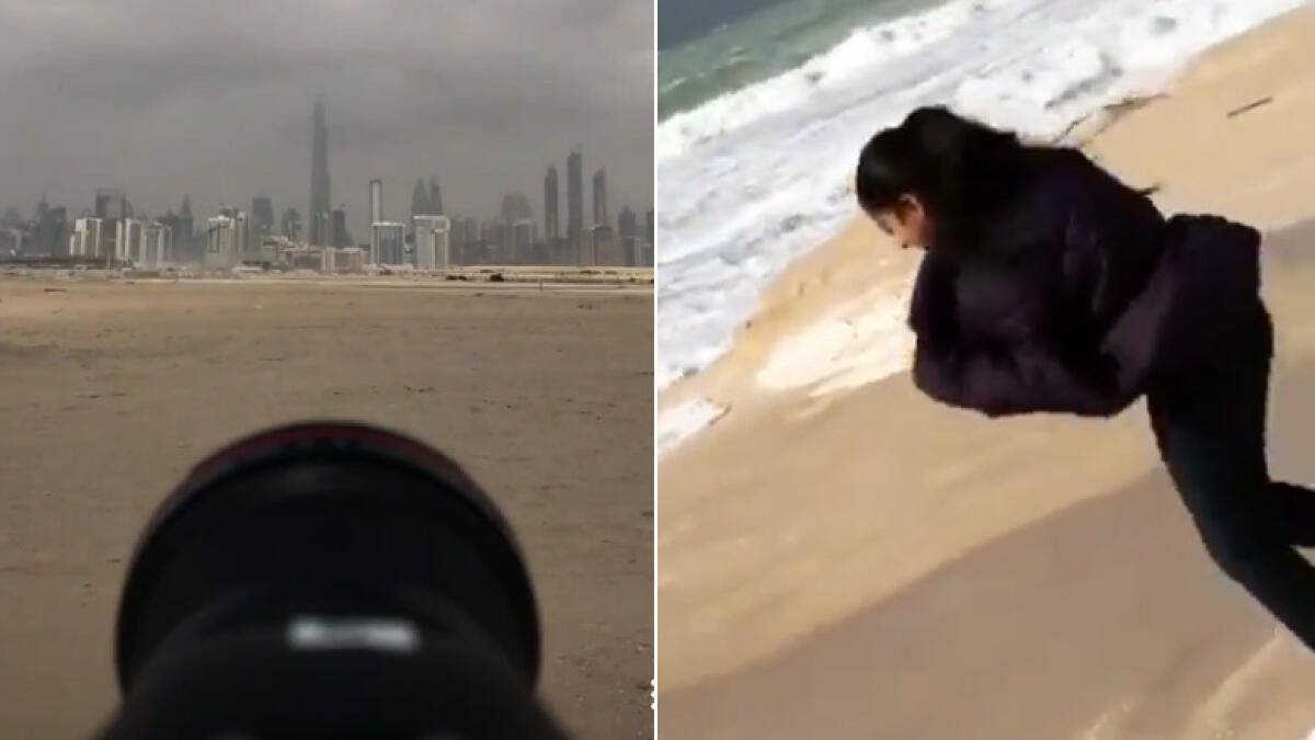 Photos: How Dubai royal family enjoyed snowy, stormy weekend