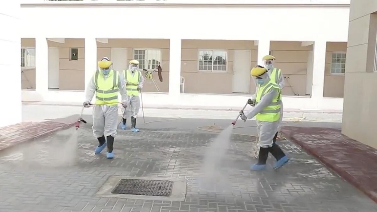 Workers' housing facilities at Hatta hospital were also disinfected, said Mohamed Al Dhanhani, director of safety department at the Dubai Municipality.