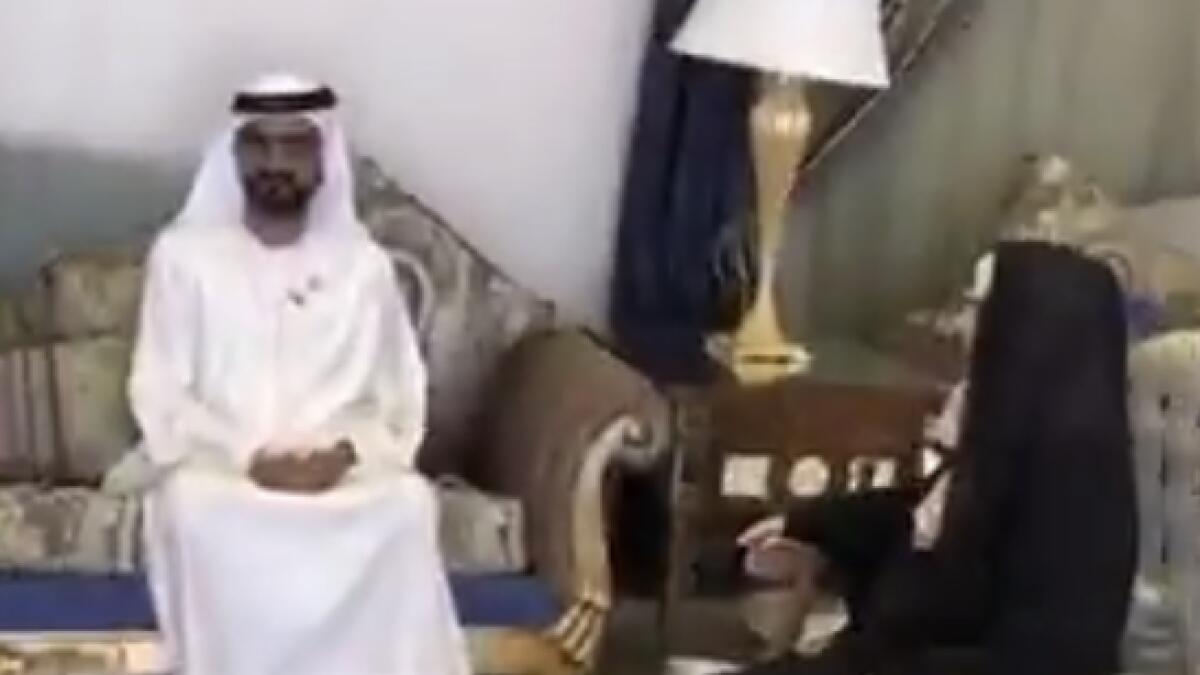 Video: Sheikh Mohammed visits widow of renowned philanthropist  