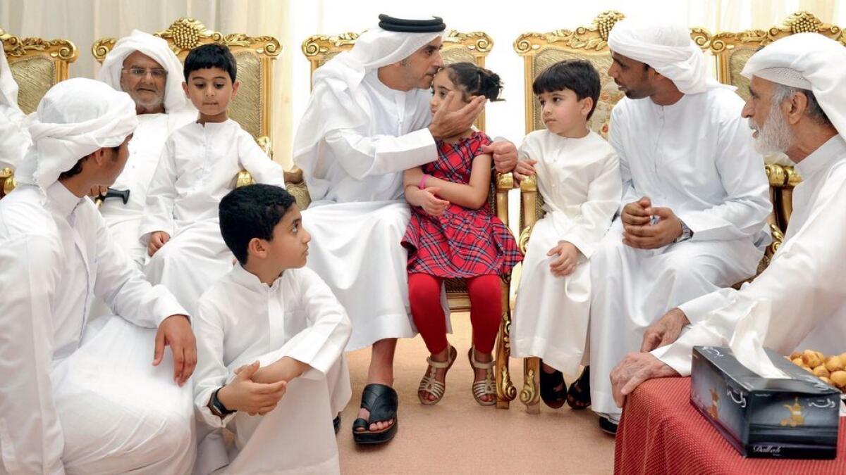 Shaikh Saif visits mourning majlis, offers condolences