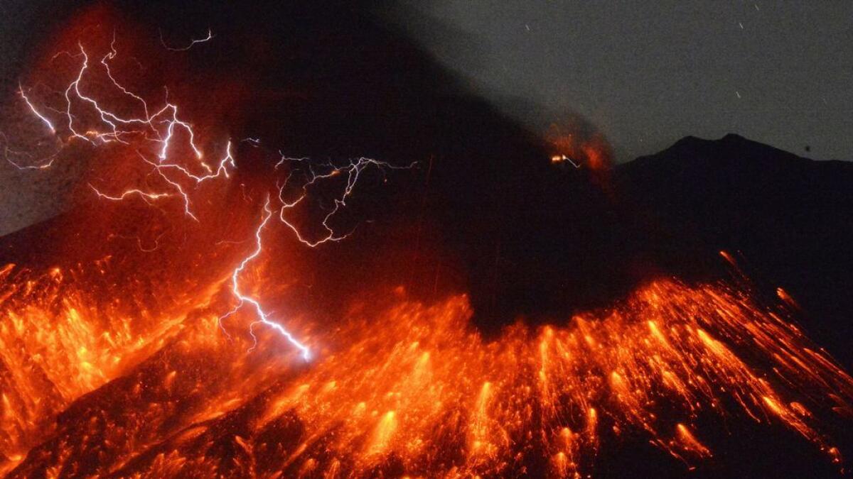 Volcano in southern Japan erupts: Weather agency