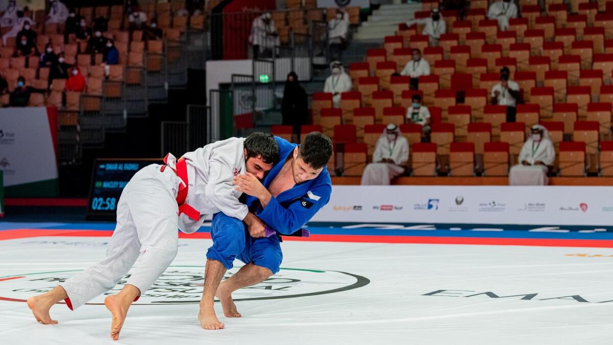 The UAE’s athletes stood tall among the global elite on a day of fierce first day of competition for professional jiu-jitsu stars at the home of jiu-jitsu.— Supplied photo