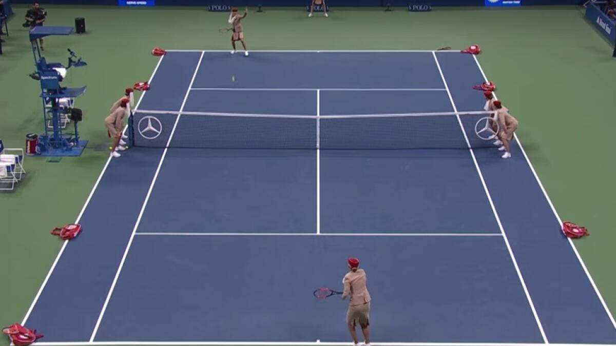 WATCH: Emirates crew enthrall spectators at US Open