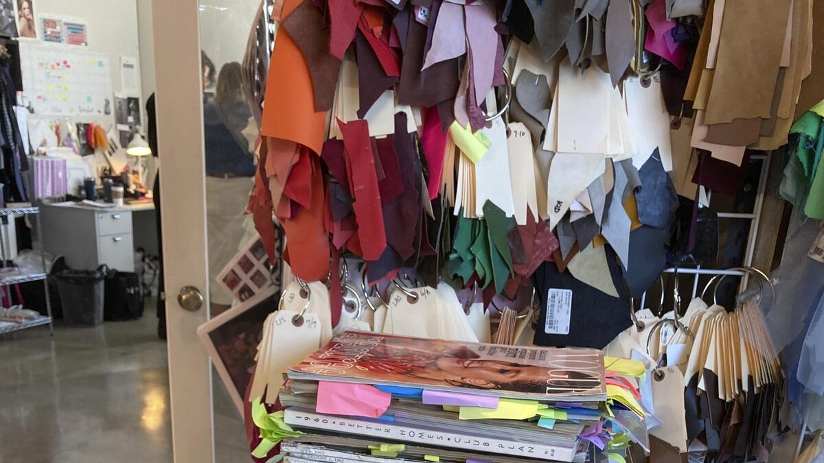 Fashion magazines from the 1960s are stacked in the wardrobe department for the series 'The Marvelous Mrs. Maisel' at Steiner Studios
