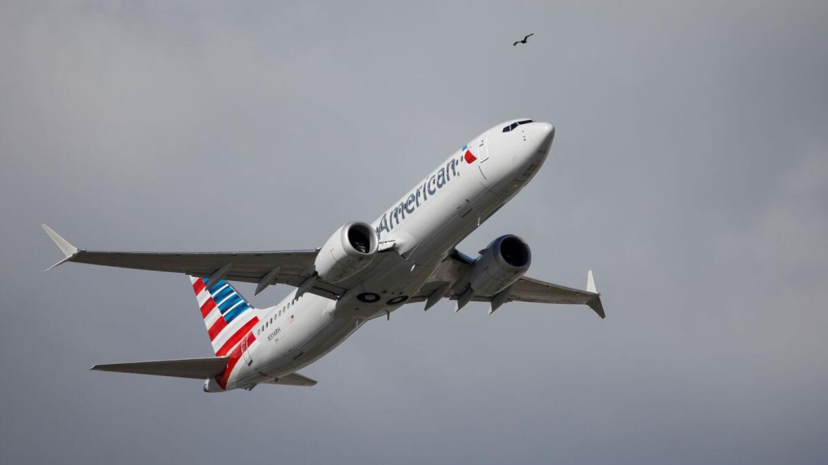American Airlines flight 718, the first U.S. Boeing 737 MAX commercial flight since regulators lifted a 20-month grounding in November, takes off from Miami, Florida, U.S. December 29, 2020.