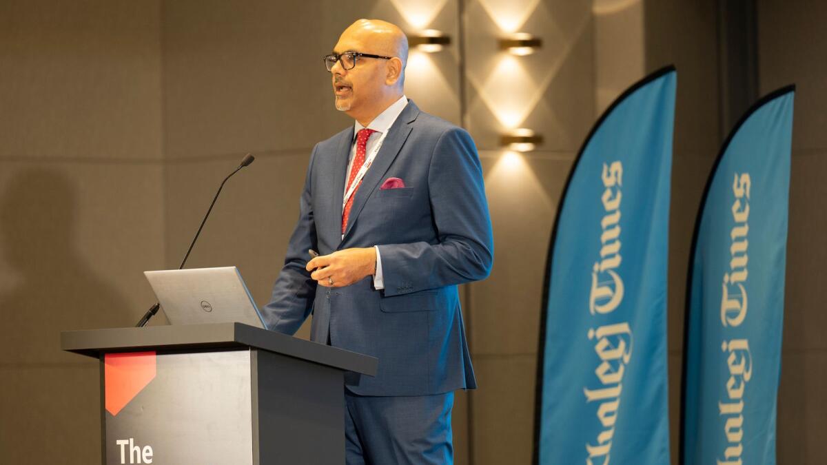 Imran Ahmed, executive director Merchant Acquiring at Magnati, at The Future of Insurance congress hosted by Khaleej Times in Dubai. Photo by Shihab