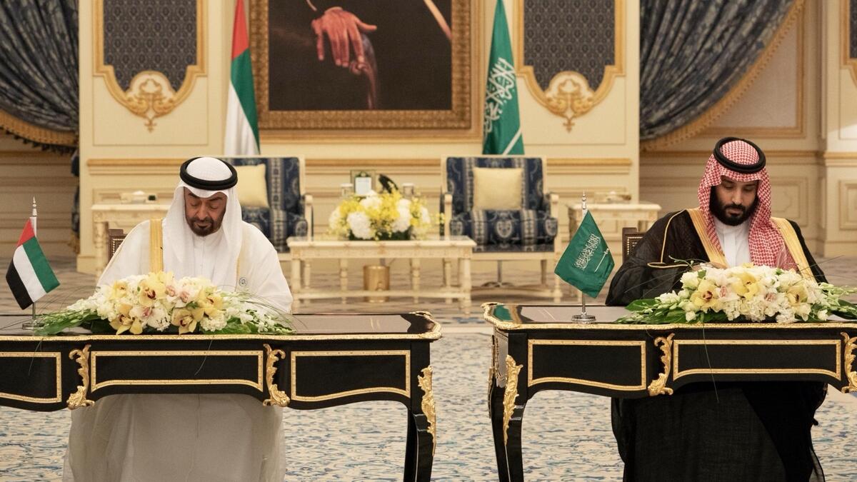 UAE, Saudi announce strategic partnership in 44 projects