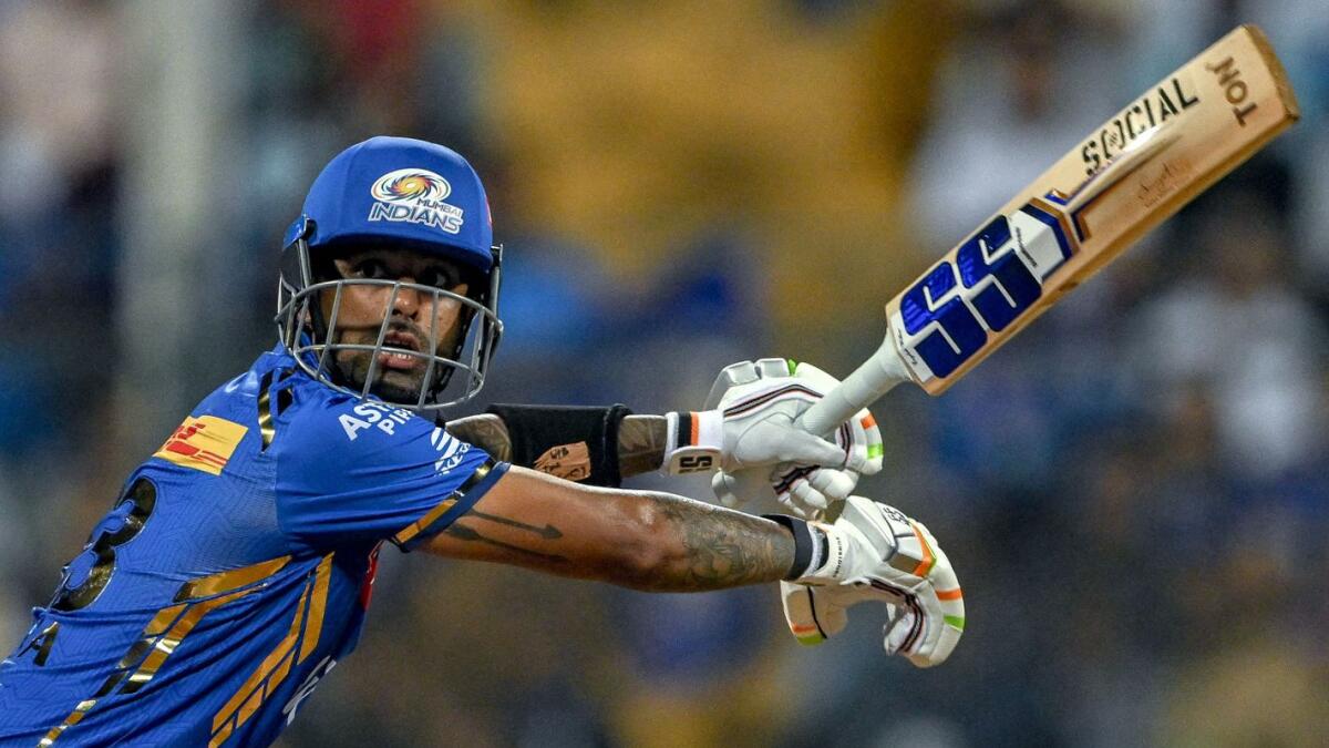 Mumbai Indians' Suryakumar Yadav was back in his element in the home match against RCB. - AFP
