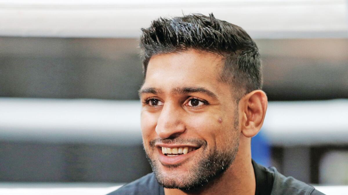 Amir Khan during a press conference. (Reuters file)