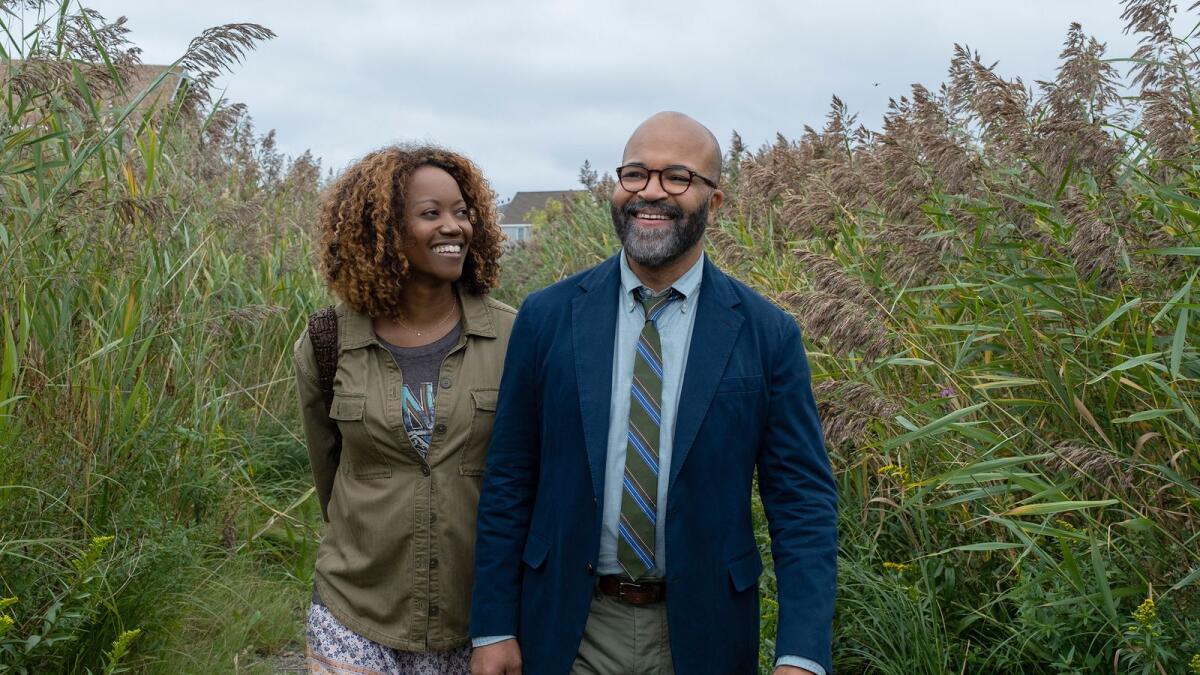Erika Alexander and Jeffrey Wright in a scene from American Fiction. — AP