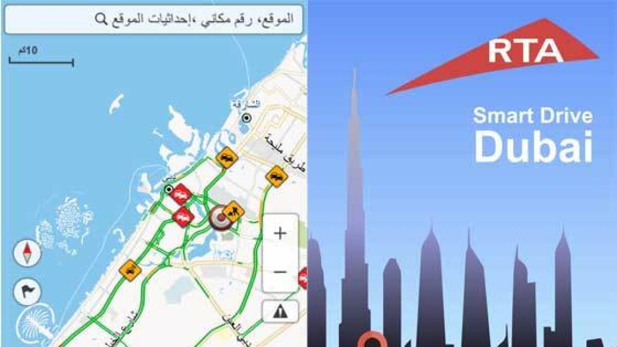 The Roads and Transport Authority (RTA) announced on Monday that is has updated the Smart Drive app to guide motorists using the GPS technology without requiring internet connection on portable devices.- Supplied photos