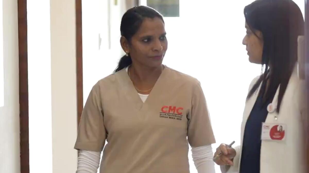 Pameela Krishnan (L) with her colleague at Canadian Medical Centre (CMC).