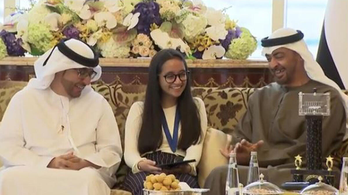 Watch: Dubais nerdy girl meets Abu Dhabis Sheikh Mohamed