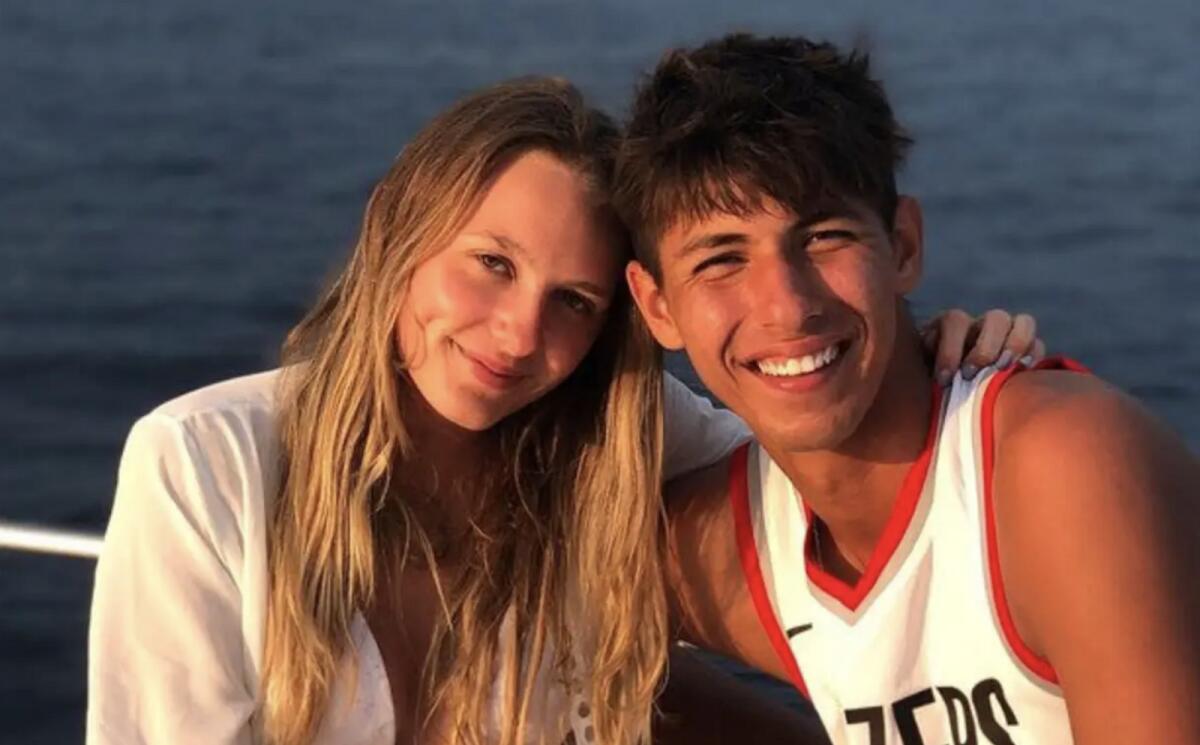 Australian tennis player and Dubai resident Alexei Popyrin with his girlfriend Amy. — X