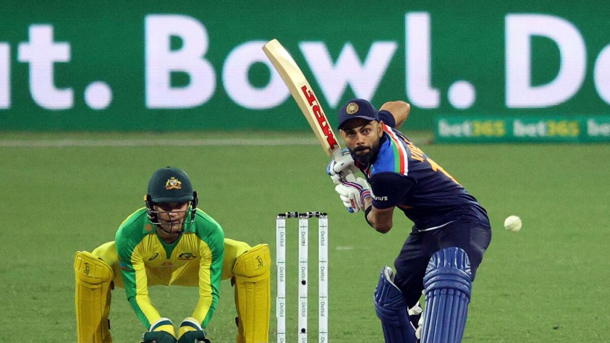India's Virat Kohli plays a shot during the second ODI. (Reuters)
